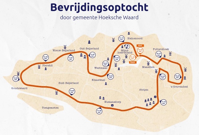 Bevrijdingsdag: Optocht door de Hoeksche Waard