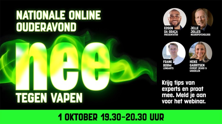 Nationale Online Ouderavond - Nee tegen Vapen