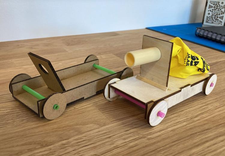 Ballonauto maken met de lasersnijder (8-17 jaar)